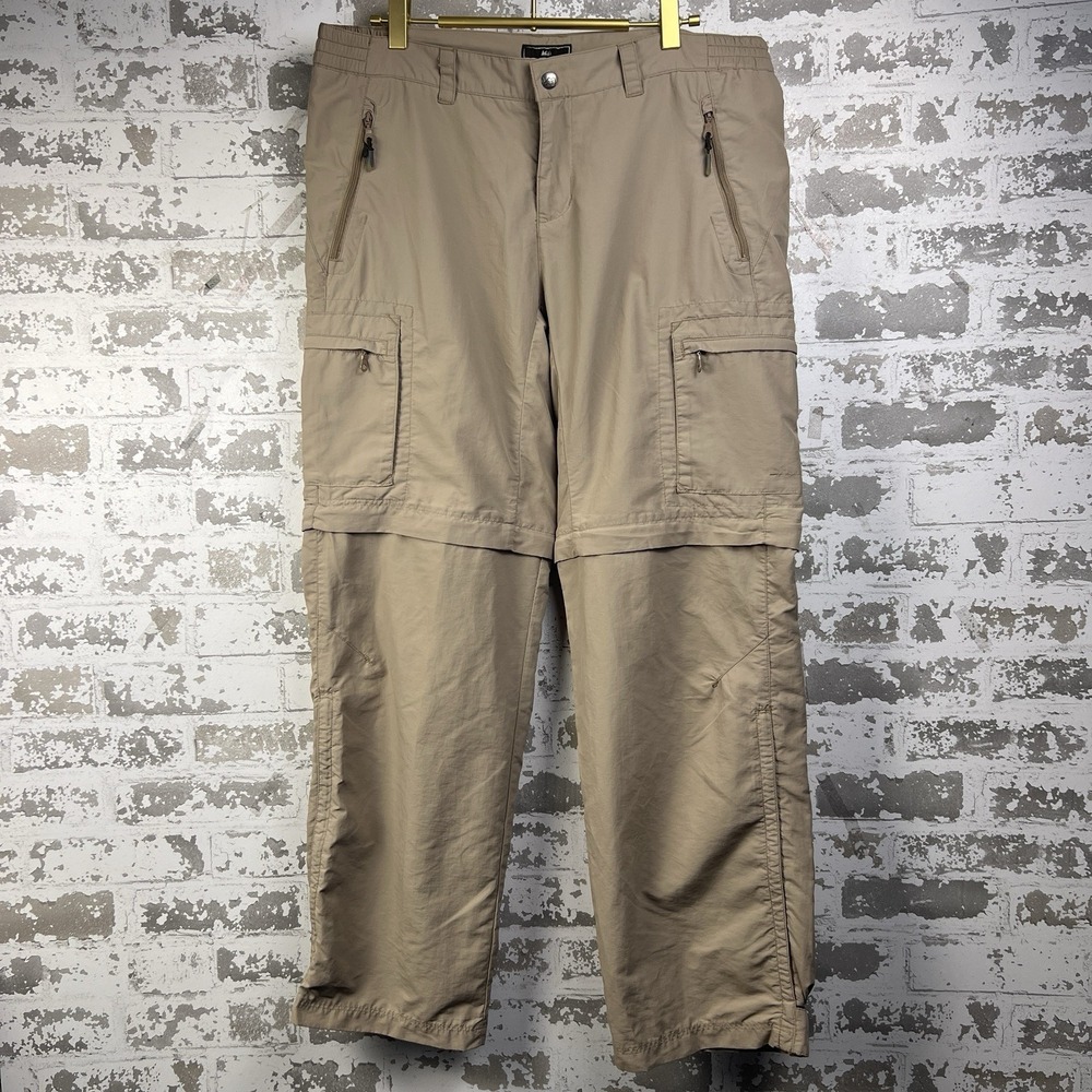 REI Co-op Sahara Convertible Pants Womens 10P (35x28) Khaki Tan Nylon Hiking